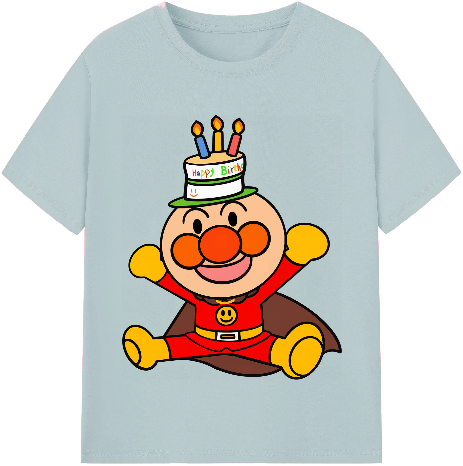 （画像用） アンパンマン Anpanman 綿100％半袖Tシャツ（フロントプリント）